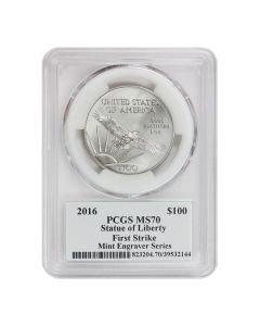2016 $100 Platinum Eagle PCGS MS70 FS Mercanti Label