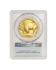 2016 $50 Gold Buffalo PCGS MS70 FS Bison Label Obverse
