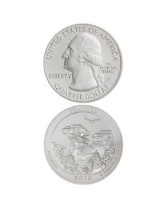 US 2016-P 5 oz $0.25 Silver America the Beautiful - Shawnee National Forest BU w/ Box & COA