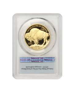 2016-W $50 Gold Buffalo PCGS PR70DCAM FS Bison Obverse

