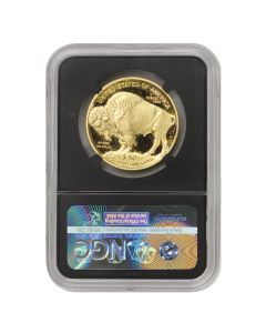 2017-W $50 Gold Buffalo NGC PF70UCAM ER Moy Label Obverse 

