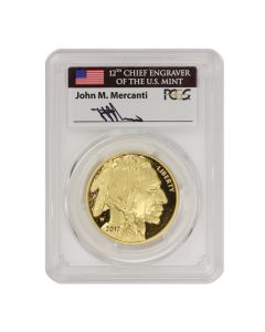 2017-W $50 Gold Buffalo PCGS PR70DCAM FDOI Mercanti w/ OGP