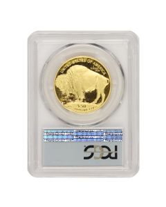 2018-W $50 Gold Buffalo PCGS PR70DCAM FDOI Flag Obverse