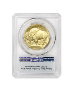 2018 $50 Gold Buffalo PCGS MS70 FS Flag Obverse

