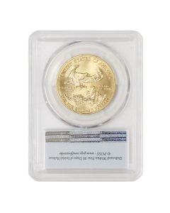 2018 $50 Gold Eagle PCGS MS70 FS Flag Obverse