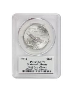 2018 $100 Platinum Eagle PCGS MS70 FDOI Mercanti Label