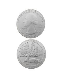 2018-P 5oz Silver America the Beautiful - Voyageurs BU w/ Box & CoA