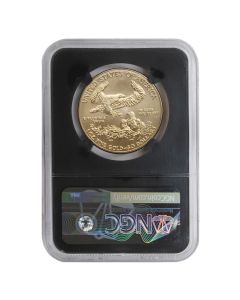 2018-W $50 Gold Eagle NGC MS70 FDOI Gold Label Black Core OGP