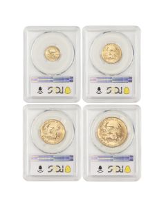 Set of 4 2019 Gold Eagles PCGS MS70 FDOI Obverse