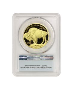 2019-W $50 Gold Buffalo PCGS PR70DCAM FS Bison Obverse
