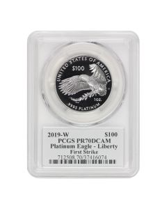 2019-W $100 Platinum Eagle PCGS PR70DCAM FS Haise Label OGP