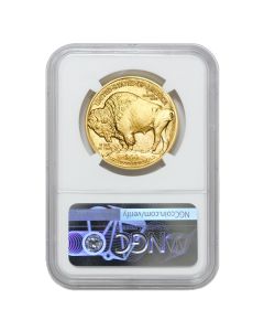 2021 $50 Gold Buffalo NGC MS70 FDOI Bison Label Obverse

