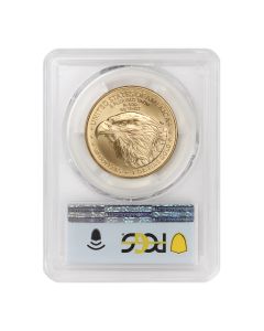 2021 $50 Gold Eagle T2 PCGS MS70 FDOI Flag Obverse
