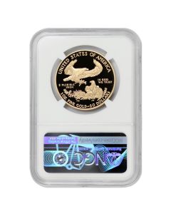 2021-W $50 Gold Eagle NGC PF70UCAM FDOI Blue Label OGP Obverse