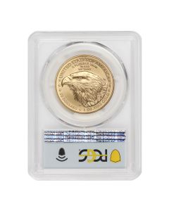 2021-W $50 Gold Eagle T2 PCGS SP70 FDOI Flag w/OGP Obverse