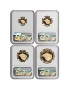 Set of 4 2021-W Gold Eagles T2 NGC PF70UCAM AR Norris Label w/ OGP