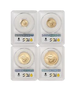 Set of 4 2021-(W) Gold Eagles T2 PCGS MS70 FS WP Obverse
