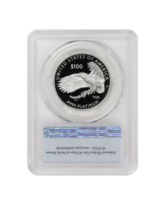 2021-W $100 Platinum Eagle PCGS PR70DCAM FS Flag OGP Obverse