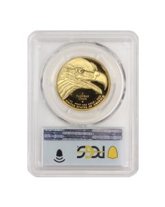 2021-W $100 Gold High Relief Liberty PCGS PR70DCAM FDOI Flag Obverse