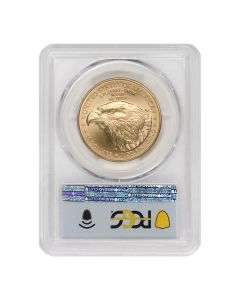 2022 $50 Gold Eagle PCGS MS70 FDOI Flag Obverse
