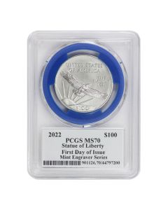 2022 $100 Platinum Eagle PCGS MS70 FDOI Mercanti Label