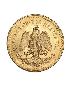 Mexico Gold 50 Peso 1921-1931 AU-BU Random Year Obverse