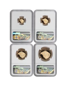 Set of 4 2022-W Gold Eagles NGC PF70UCAM AR Norris Label w/ OGP