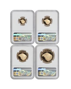 Set of 4 2022-W Gold Eagle NGC PF70UCAM AR Moy Label