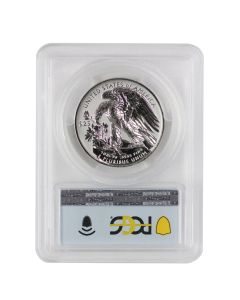 2022-W $25 Rev PR Palladium Eagle PCGS PR70 FDOI Flag Label OGP Obverse
