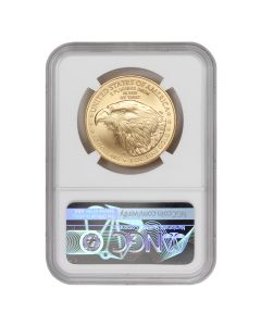 2023 $50 Gold Eagle NGC MS10 FDOI NGCX Bressett Red Book Label