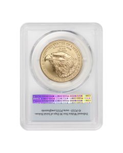 2023 $50 Gold Eagle PCGS MS70 FS Flag Label Obverse

