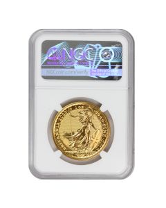 Great Britain 2023 £100 Gold Britannia KCIII NGC MS70 32nd Coin Struck Morgan Label Obverse