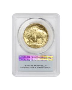 2023 $50 Gold Buffalo PCGS MS70 FS Bison Label Obverse
