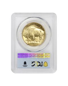 2023 $50 Gold Buffalo PCGS MS70 FDOI Bison Label Obverse