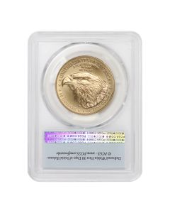 2023-W $50 Gold Eagle PCGS SP70 FS Flag Label Obverse

