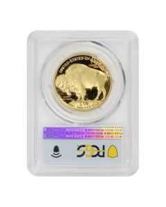 2023-W $50 Gold Proof Buffalo PCGS PR70DCAM FDOI Flag Label w/ OGP