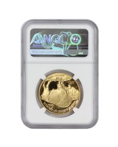2019 $50 Gold Buffalo PCGS MS70 FS Black Diamond Label Obverse