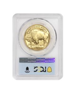 2024 $50 Gold Buffalo PCGS MS70 FDOI Bison Label Obverse

