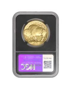  2024 $50 Gold Buffalo NGC MS70 FDOI Black Core Obverse


