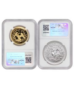 Set of 2 2024 Gold Flowing Hair High Relief & Silver Medal NGC PF70UCAM/MS70 FDOI OGP