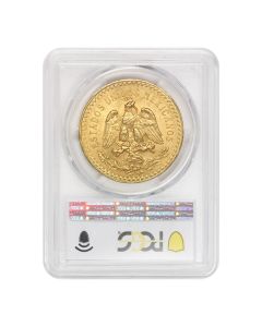 Mexico 1924 Gold 50 Peso PCGS MS63