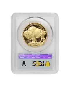 2024-W $50 Gold Buffalo PCGS PR70DCAM FDOI Flag Label OGP Obverse