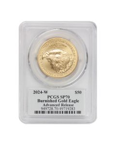 2024-W $50 Gold Eagle PCGS SP70 AR Mercanti Label w/ OGP
