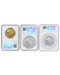 Set of 3 2025 Gold Batman and Silver Medals NGC PF70UCAM & MS70 FDOI DC Label