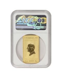 Australia 2025 1oz Gold Dragon Bar NGC MS70 FDOI Lunar Label