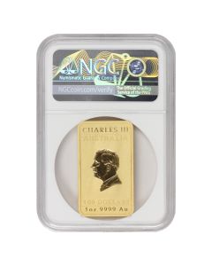 Australia 2025 1oz Gold Dragon Bar NGC GEMUNC FDOI Lunar Label