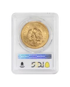 Mexico 1925 Gold 50 Peso PCGS MS62