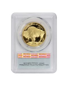 2025-W $50 Buffalo PCGS PR70DCAM FS Bison Label w/ OGP