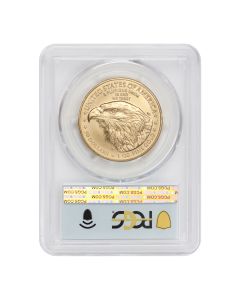 2026 $50 Gold Eagle PCGS MS70 FDOI Flag Label
