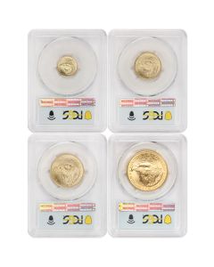 PRE-ORDER Set of 4 2026 Gold Eagles PCGS MS70 FDOI Flag Label
